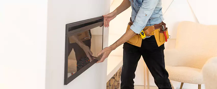 Metal Fireplace Installation in Schertz, Texas