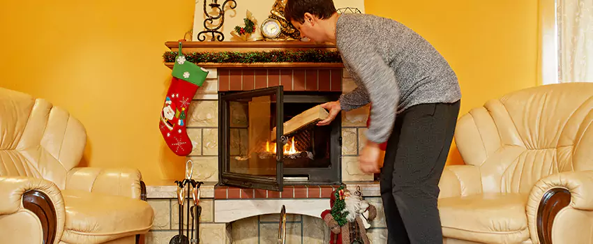 Rusted Metal Fireplace Restoration in Schertz, Texas