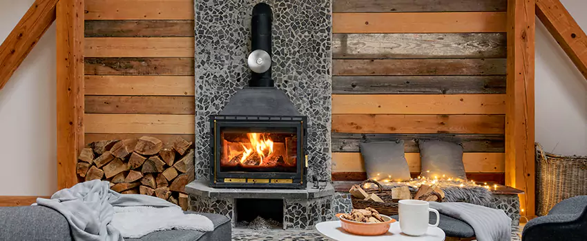 Thelin Hearth Products Direct Vent Gas Stove Fireplace Inspection in Schertz, Texas